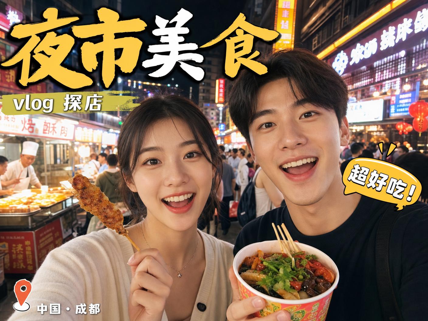 免费看片-【免费看片】成都夜市美食探店传媒Vlog，超好吃！